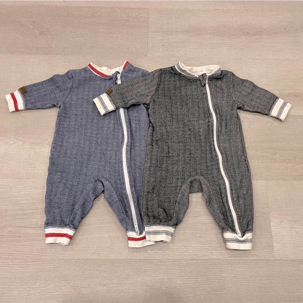 Pair of Juddlies Cottage Playsuits 3 Monthd